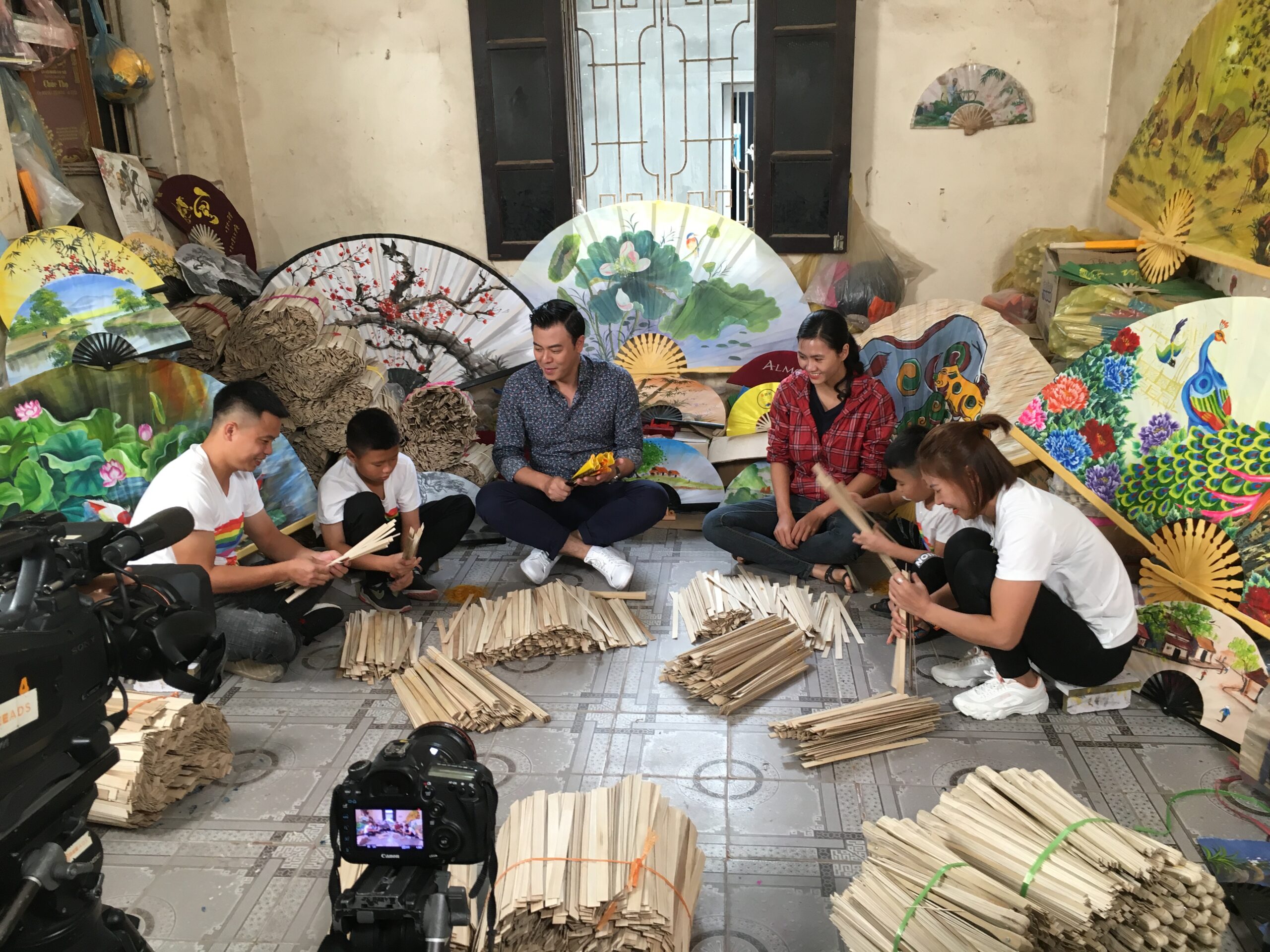 cách làm quạt lụa