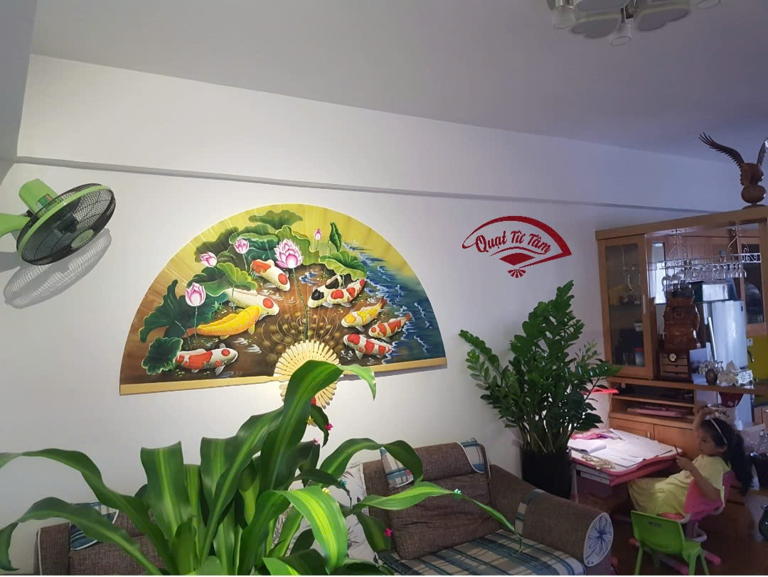 quạt cửu ngư quần hội phong thủy