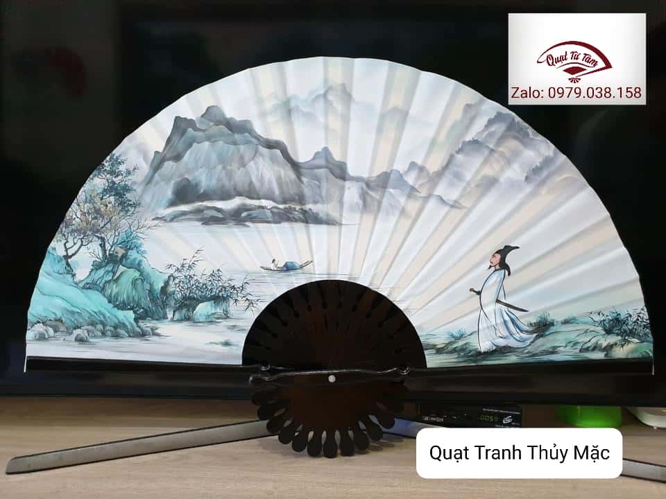 Quạt Tranh Sơn Thủy – Vẻ Đẹp Cổ Điển, Hồn Thiên Nhiên - Image 8