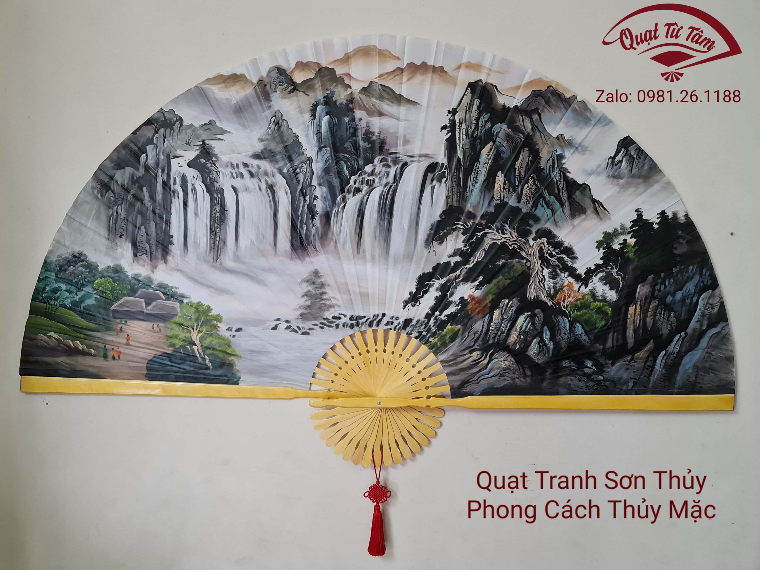 Quạt Tranh Sơn Thủy – Vẻ Đẹp Cổ Điển, Hồn Thiên Nhiên - Image 6