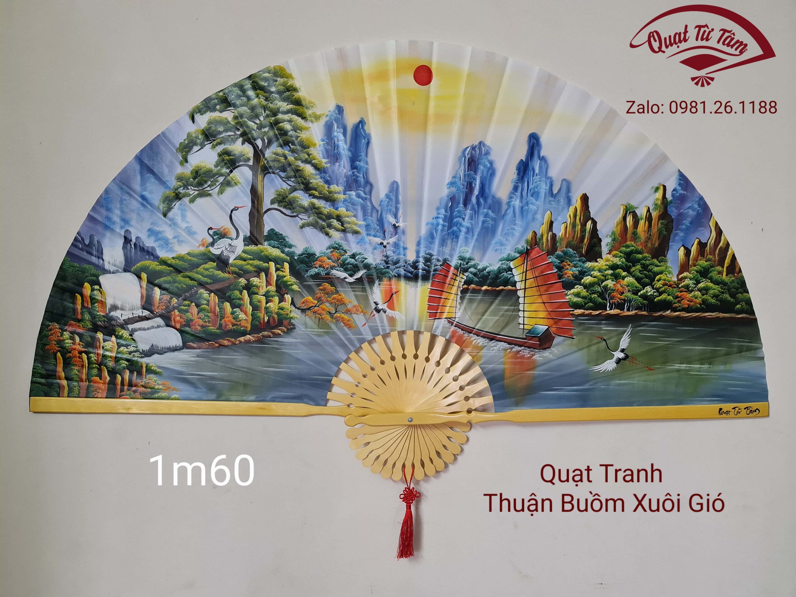 Quạt Tranh Sơn Thủy – Vẻ Đẹp Cổ Điển, Hồn Thiên Nhiên - Image 23