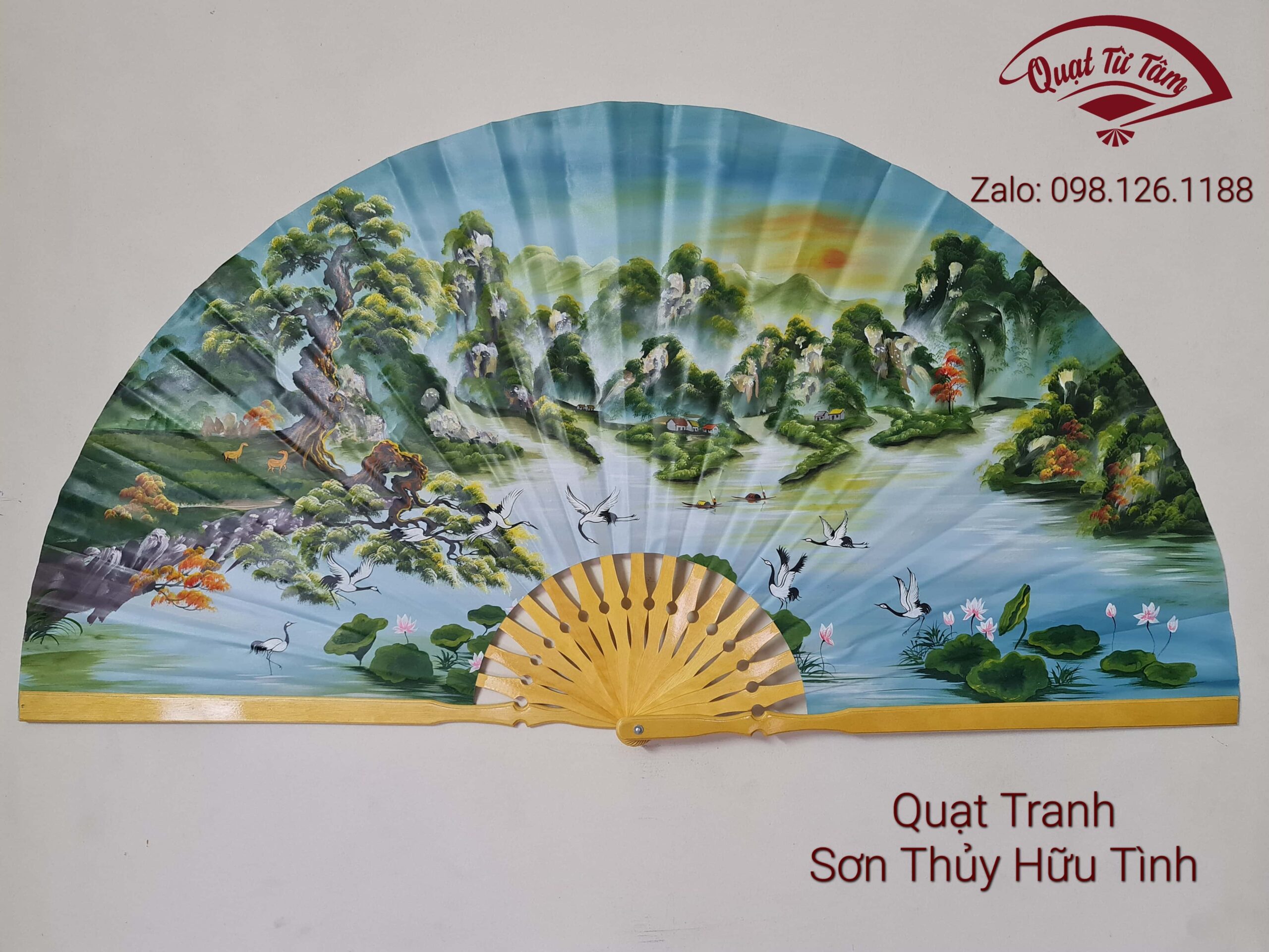 Quạt Tranh Sơn Thủy – Vẻ Đẹp Cổ Điển, Hồn Thiên Nhiên - Image 25