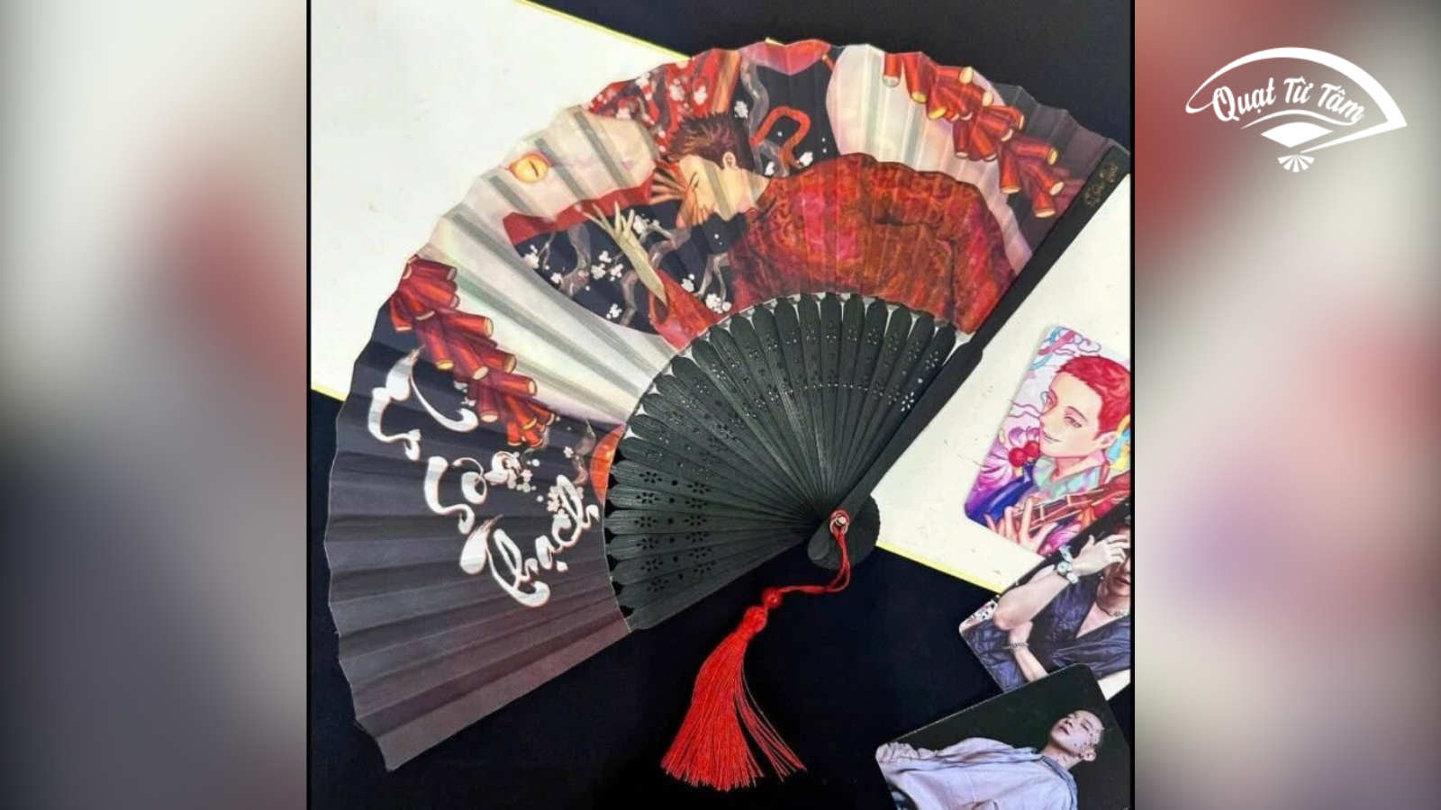 quạt giấy cầm tay sự kiện