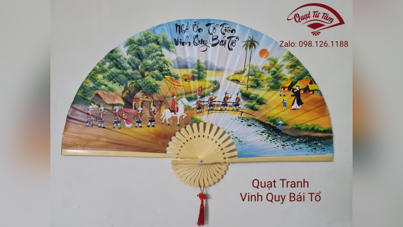 Quạt tranh phong thủy