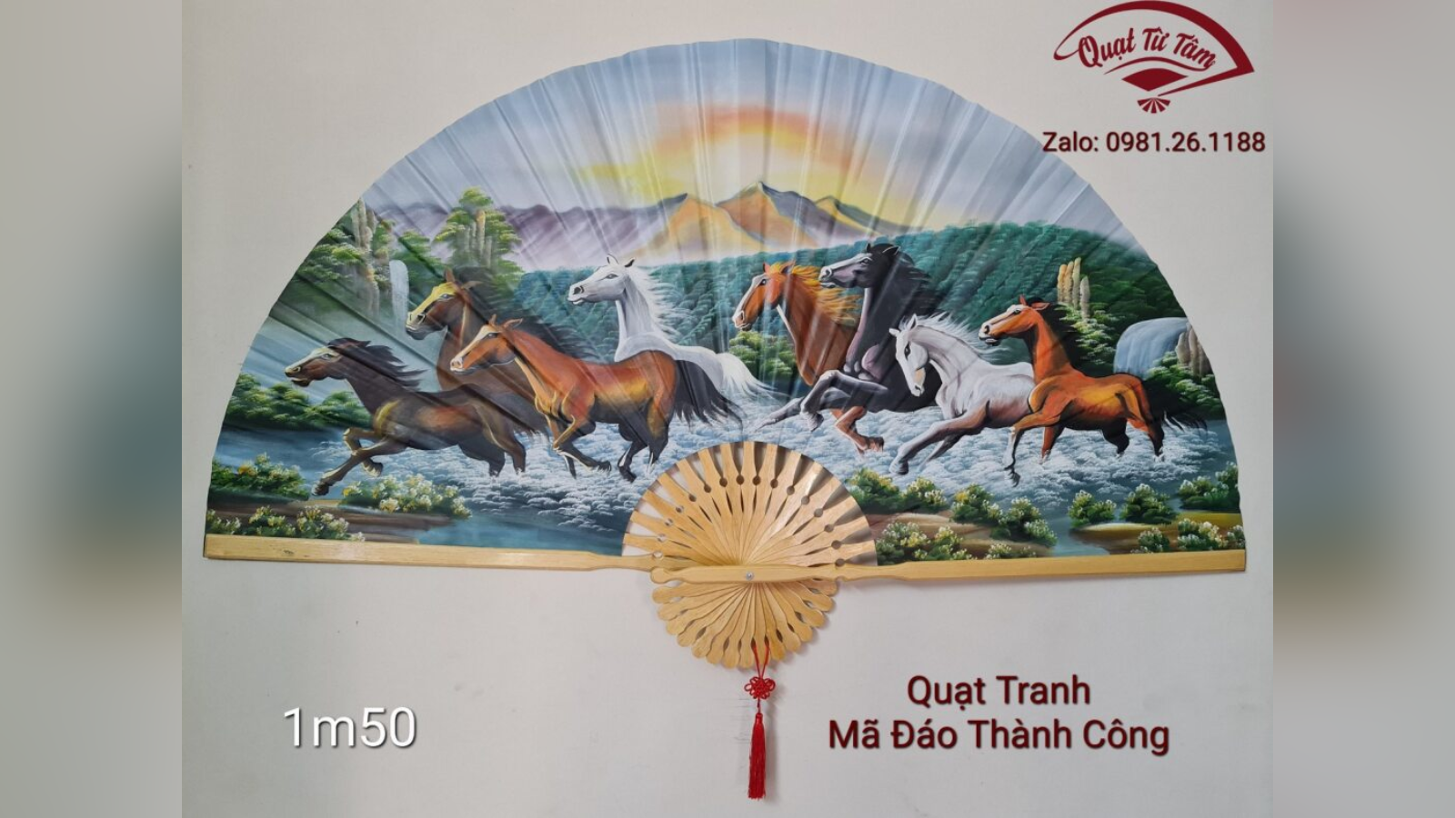 Quạt tranh phong thủy