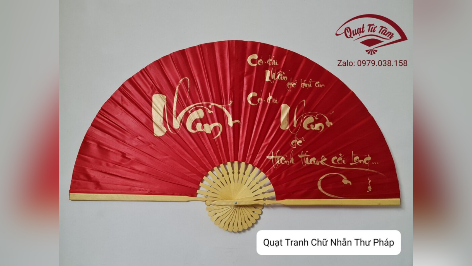 Quạt tranh thư pháp